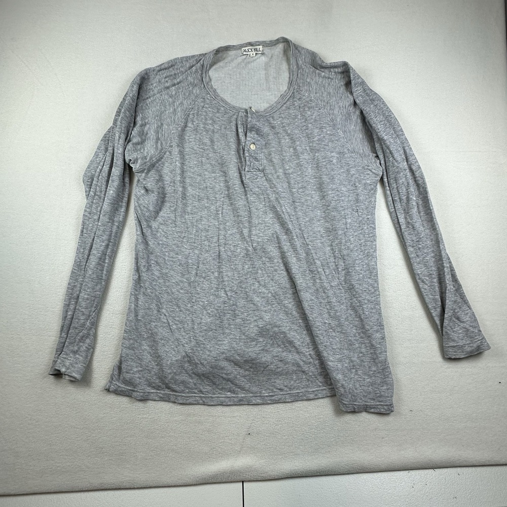 Alex Mill Shirt Mens Medium Long Sleeve Double Knit Long Sleeve Henley READ
